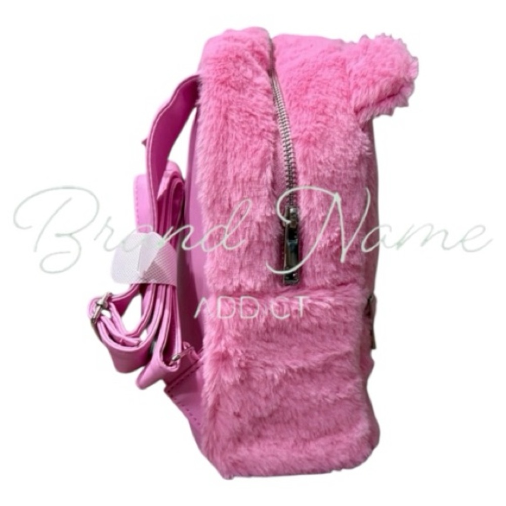 PRICE IS FIRM - Love-a-Lot Care Bear Mini Fuzzy Faux Fur Backpack - Picture 4 of 8